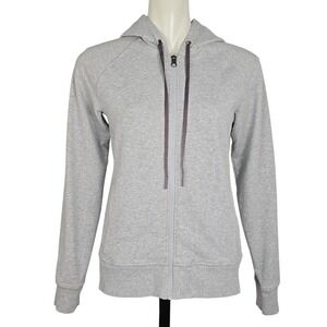 Lululemon Women's Scuba Full Zip Hoodie Heathered Light Grey Dusty Mauve 8